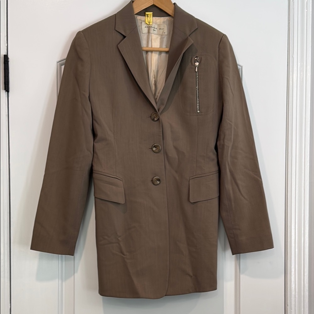 🟠 Barbara Bui Brown Blazer Business Suit Jacket